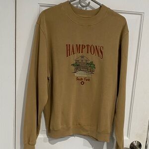 PacSun Hamptons Graphic Crewneck Sweater - Tan